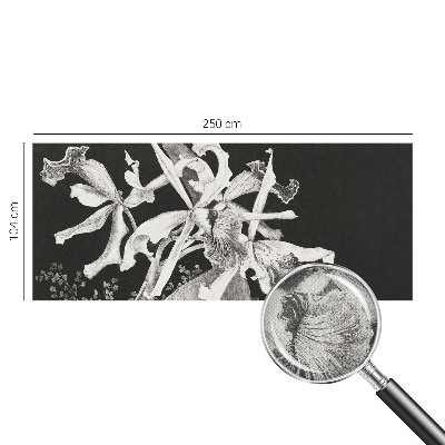 Foto behang voor de kinderkamer met een illustratie van een orchidee