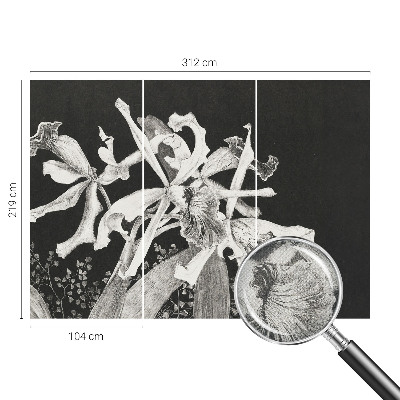 Foto behang voor de kinderkamer Orchidee illustratie