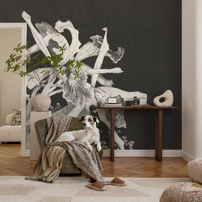Foto behang voor de kinderkamer met een illustratie van een orchidee