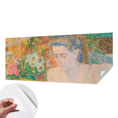 Fotobehang voor kinderkamer met een bloemenportret als motief