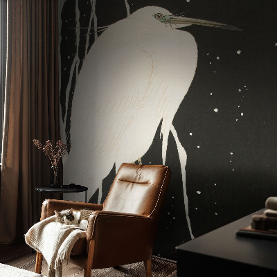 Fotobehang kinderkamer met een wintervogelmotief