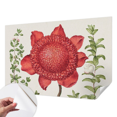 Zelfklevend fotobehang op maat met bloemig elegant patroon
