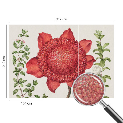 Zelfklevend fotobehang op maat Bloemige elegantie