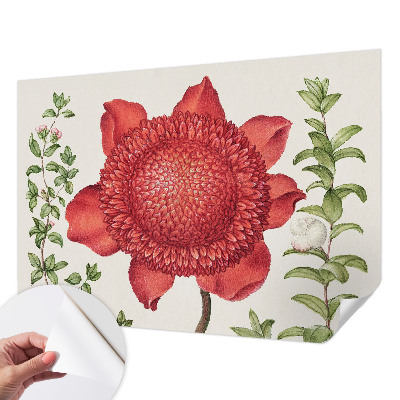 Zelfklevend fotobehang op maat met bloemig elegant patroon