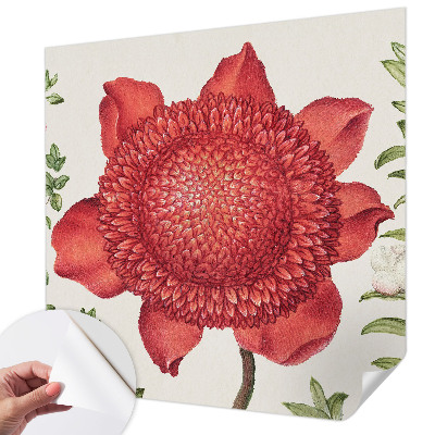 Zelfklevend fotobehang op maat met bloemig elegant patroon