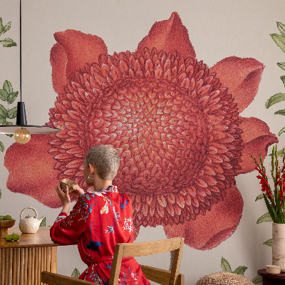 Zelfklevend fotobehang op maat met bloemig elegant patroon
