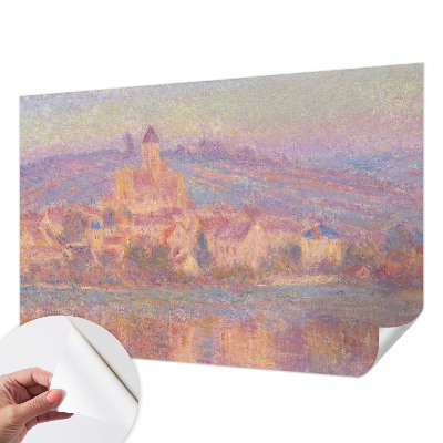 Fotobehang babykamer met afbeelding van een charmant stadje