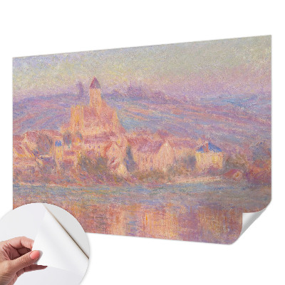 Fotobehang babykamer met afbeelding van een charmant stadje