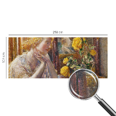 Fotobehang tienerkamer Vrouw met rozen