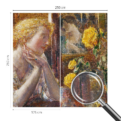 Fotobehang tienerkamer Vrouw met rozen