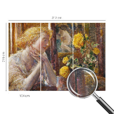 Fotobehang tienerkamer Vrouw met rozen