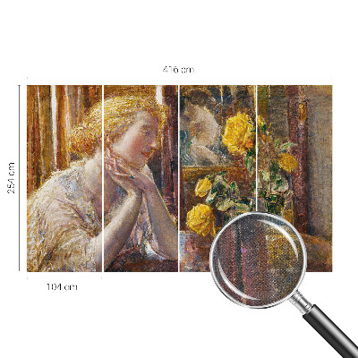 Fotobehang tienerkamer Vrouw met rozen