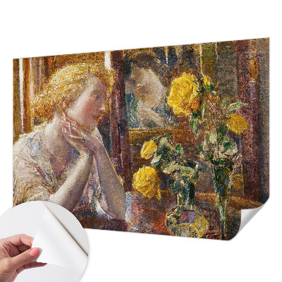 Fotobehang tienerkamer Vrouw met rozen