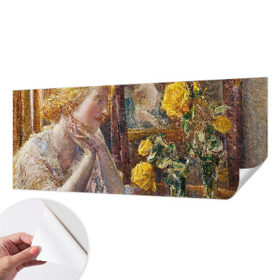 Fotobehang tienerkamer Vrouw met rozen