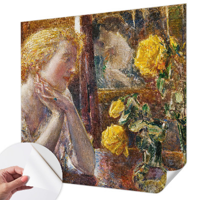 Fotobehang tienerkamer Vrouw met rozen