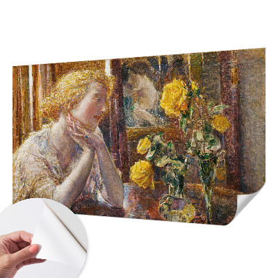 Fotobehang tienerkamer Vrouw met rozen