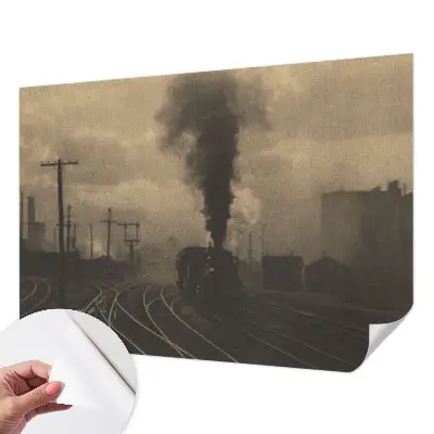 Fotobehang zelfklevend met industrieel landschap als motief
