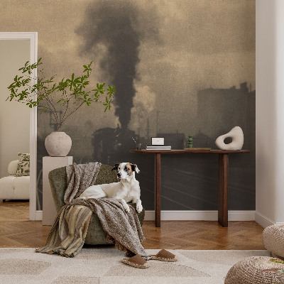 Fotobehang zelfklevend met industrieel landschap als motief