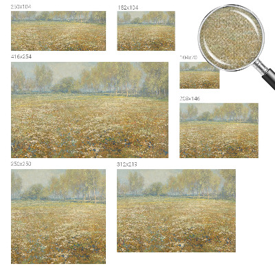 Zelfklevend fotobehang met een bloeiend veld als ontwerp
