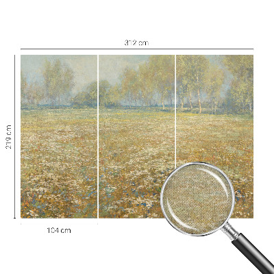 Zelfklevend fotobehang Bloeiend veld