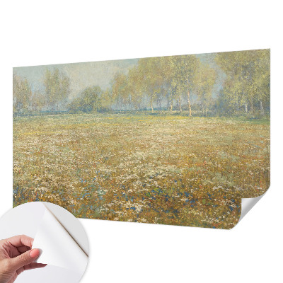 Zelfklevend fotobehang Bloeiend veld