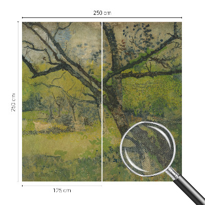 Zelfklevend fotobehang op maat met een groen landschap