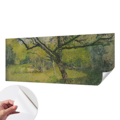Zelfklevend fotobehang op maat met een groen landschap