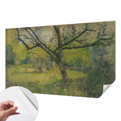 Zelfklevend fotobehang op maat met een groen landschap