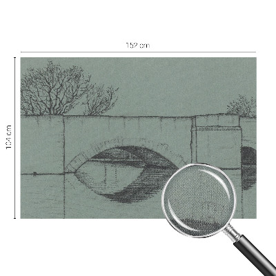3D fotobehang met print van een boogbrug