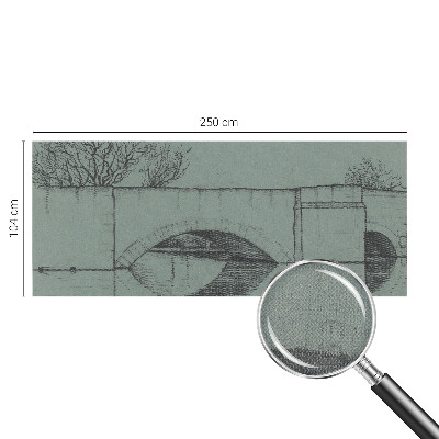 3D fotobehang met print van een boogbrug
