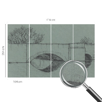 3D fotobehang Boogbrug