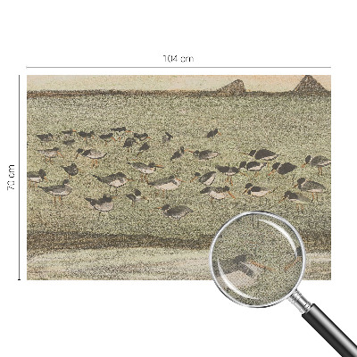 Zelfklevende behangsticker met een ontwerp van vredesvogels
