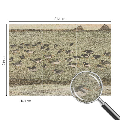 Zelfklevende behangsticker met een ontwerp van vredesvogels