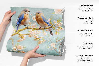 Zelfklevende behangsticker Vogels vrede