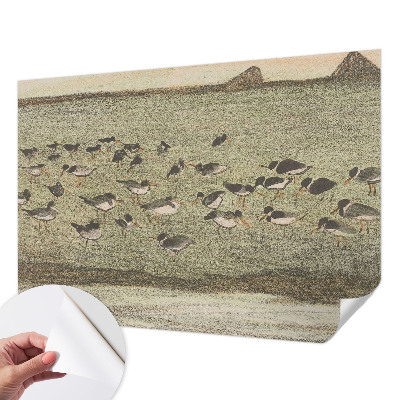Zelfklevende behangsticker met een ontwerp van vredesvogels