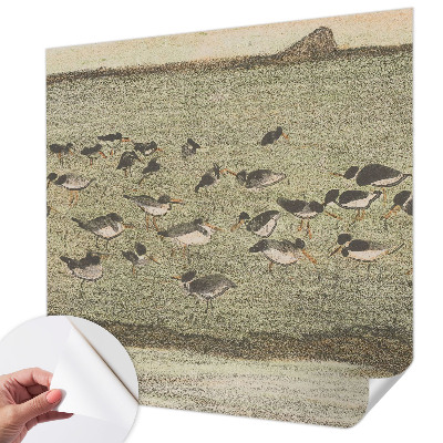 Zelfklevende behangsticker met een ontwerp van vredesvogels
