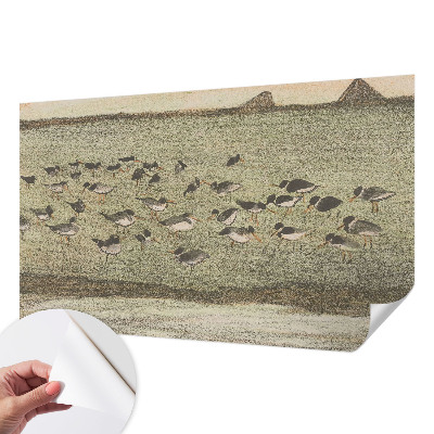 Zelfklevende behangsticker met een ontwerp van vredesvogels