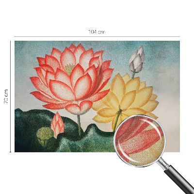 Fotobehang babykamer met lotusbloemen