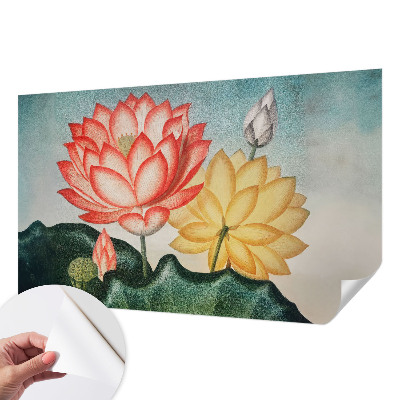 Fotobehang babykamer met lotusbloemen