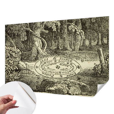 Foto behang voor de keuken met een ontwerp van een magische cirkel