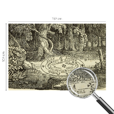 Foto behang voor de keuken met een ontwerp van een magische cirkel