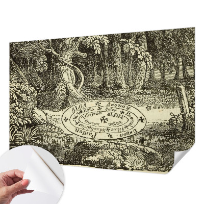 Foto behang voor de keuken met een ontwerp van een magische cirkel