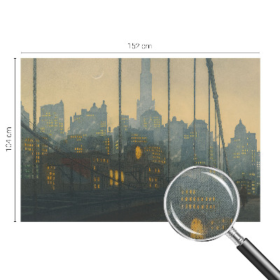 Zelfklevende behangsticker met een avondpanorama