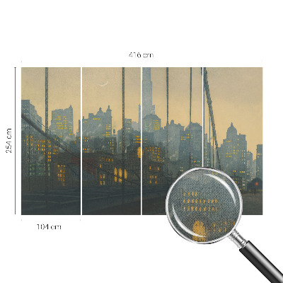 Zelfklevende behangsticker met een avondpanorama