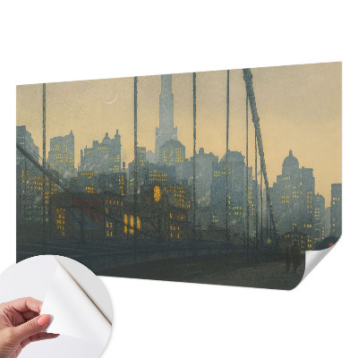 Zelfklevende behangsticker met een avondpanorama