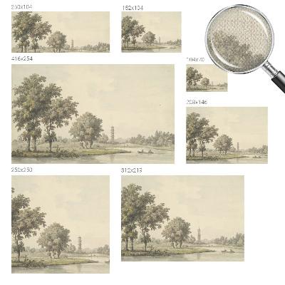 3D fotobehang Een rustig park