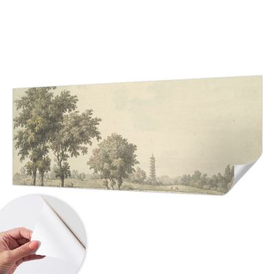 3D fotobehang met een rustig parkmotief