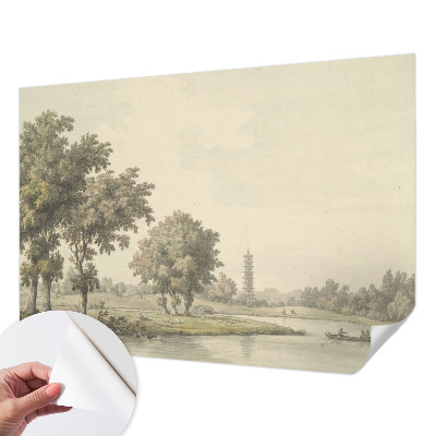 3D fotobehang Een rustig park