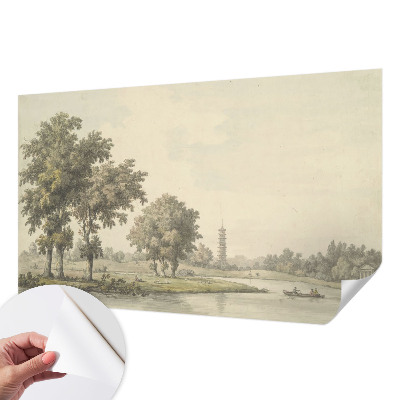3D fotobehang met een rustig parkmotief