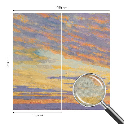 Zelfklevend fotobehang op maat met een pastelkleurige hemel
